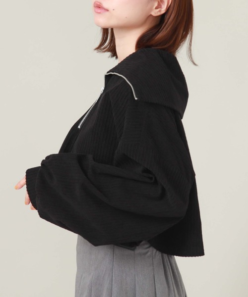 archives（アルシーヴ）の「ハーフジップベロアプルオーバー（Tシャツ/カットソー・レディース・オレンジ/ブルー/アイボリー/ブラック・MEDIUM）」の21枚目の写真