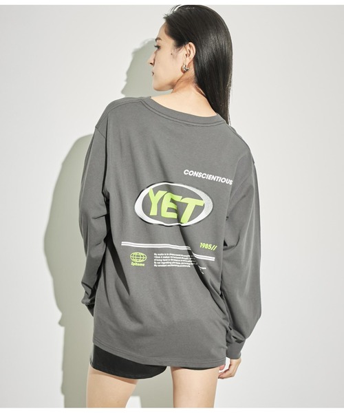 ANAP(アナップ)の「4パターングラフィックロングスリーブTシャツ(Tシャツ/カットソー・レディース・ライトグレー/ブルー/ホワイト/スミクロ・FREE)」の17枚目の写真