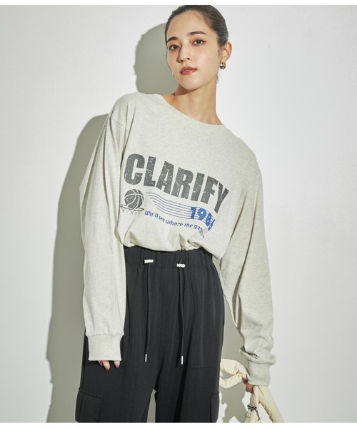 ANAP(アナップ)の「4パターングラフィックロングスリーブTシャツ(Tシャツ/カットソー・レディース・ライトグレー/ブルー/ホワイト/スミクロ・FREE)」の20枚目の写真