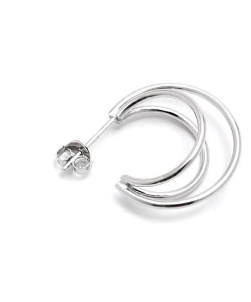YArKA（ヤーカ）の「【YArKA/ヤーカ】crescent moon motif earing(pierce)[MIDZU3] / 三日月モチーフピアス（ピアス（両耳用）・レディース・シルバー・FREE）」の7枚目の写真
