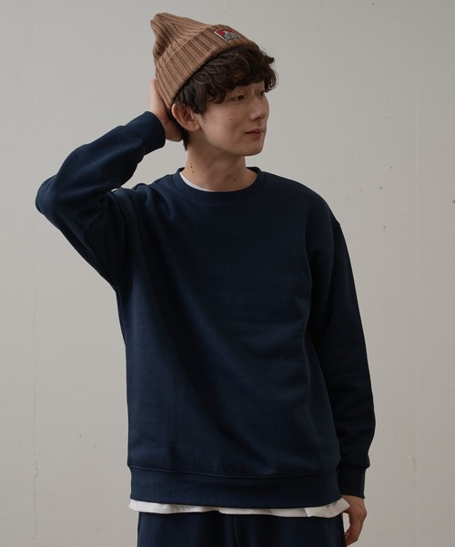 Blue Standard （ブルースタンダード）の「【BLUE STANDARD/ブルースタンダード】ヘビーウェイト　 裏起毛　クルーネック　スウェット　トレーナー（スウェット・メンズ・グレー/ブラック/ネイビー/ホワイト・MEDIUM/LARGE/X-LARGE）」の4枚目の写真