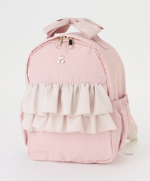petit main（プティマイン）の「シフォンフリルリュック（エコバッグ/サブバッグ・キッズ・ライトピンク/ライトグレー/ネイビー・M/S）」の3枚目の写真