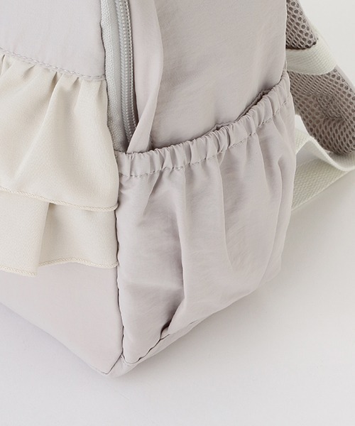 petit main（プティマイン）の「シフォンフリルリュック（エコバッグ/サブバッグ・キッズ・ライトピンク/ライトグレー/ネイビー・M/S）」の12枚目の写真