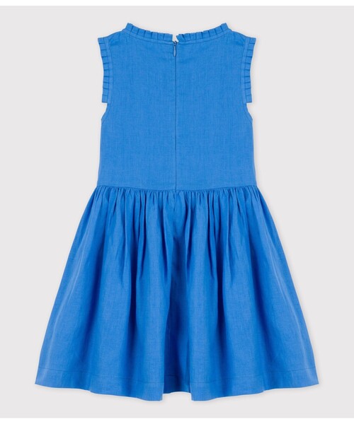 PETIT BATEAU(プチバトー)の「リネンワンピース(ワンピース・キッズ・ブルー・3YEAR/4YEAR/5YEAR)」の3枚目の写真