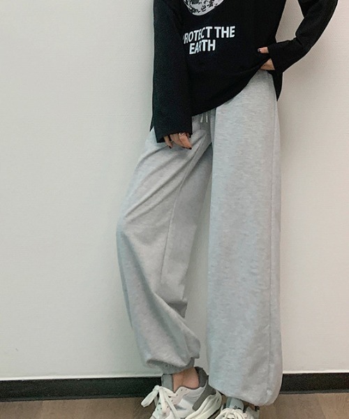 dream in the cradle（ドリームインザクレイドル）の「プレーンスウェットパンツ（スウェットパンツ・レディース・ブラック/ライトグレー・FREE）」の7枚目の写真