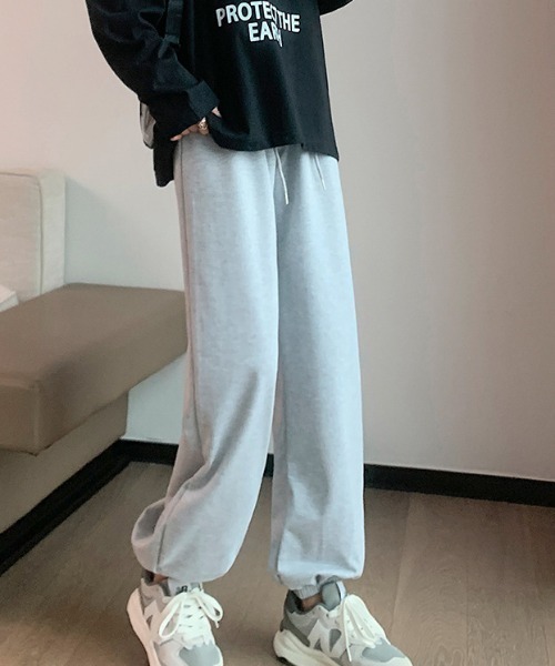 dream in the cradle（ドリームインザクレイドル）の「プレーンスウェットパンツ（スウェットパンツ・レディース・ブラック/ライトグレー・FREE）」の8枚目の写真