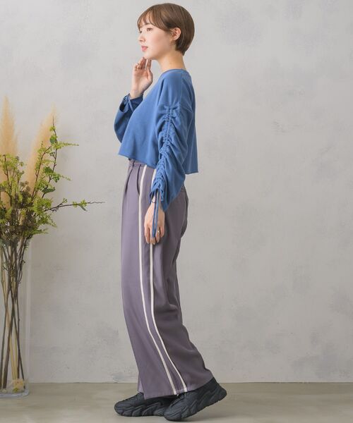 RETRO GIRL（レトロガール）の「サイドラインワイドPT（その他パンツ・レディース・ライトグレー/ナチュラル/ブラック・FREE）」の6枚目の写真