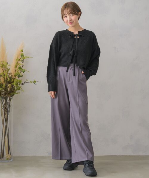 RETRO GIRL（レトロガール）の「サイドラインワイドPT（その他パンツ・レディース・ライトグレー/ナチュラル/ブラック・FREE）」の13枚目の写真