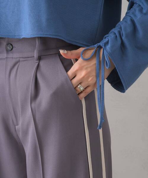 RETRO GIRL（レトロガール）の「サイドラインワイドPT（その他パンツ・レディース・ライトグレー/ナチュラル/ブラック・FREE）」の16枚目の写真