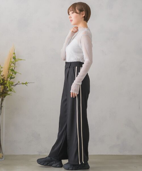 RETRO GIRL（レトロガール）の「サイドラインワイドPT（その他パンツ・レディース・ライトグレー/ナチュラル/ブラック・FREE）」の20枚目の写真