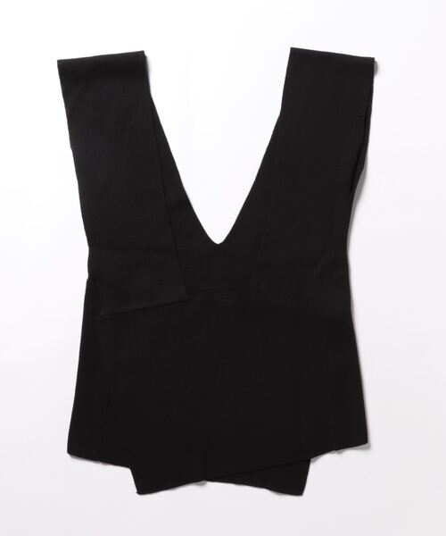 miclat（ミクラ）の「大きいサイズ　バッククロスニットベスト　miclat（ベスト・レディース・キャメル/ブラック・3L～4L/L～LL）」の10枚目の写真