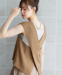 miclat | 大きいサイズ　バッククロスニットベスト　miclat(ベスト)