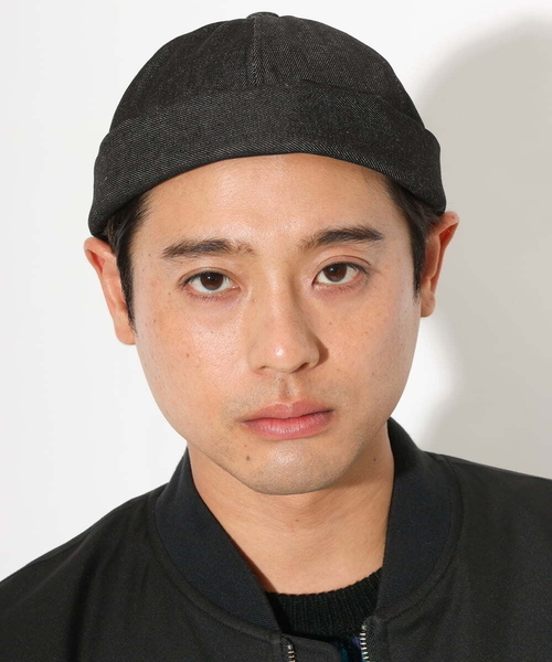 a.v.v（アーヴェヴェ）の「デニムフィッシャーCAP（ハンチング/ベレー帽・メンズ・ブラック・46）」の2枚目の写真