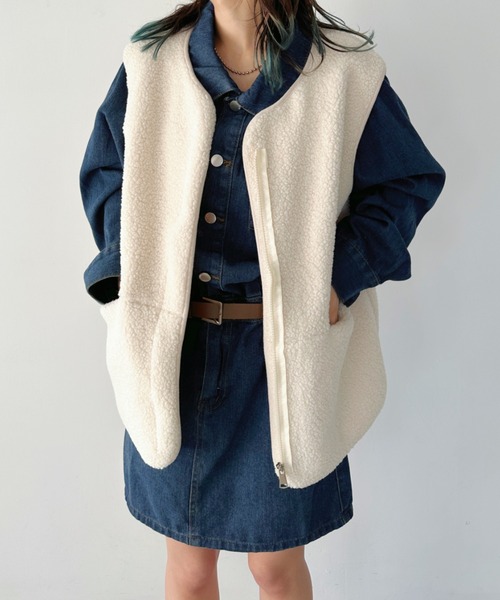 CLEA(クレア)の「【ベルト付き】ショート丈デニムワンピース(ワンピース・レディース・ブルー・M)」の14枚目の写真