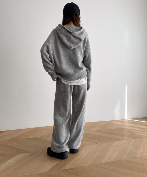 CANAL JEAN(キャナルジーン)の「El mar ニットフーディーセットアップ(セットアップ・レディース・ブラック/グレー・ONE SIZE)」の12枚目の写真