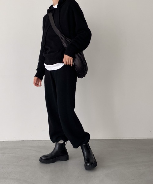 CANAL JEAN(キャナルジーン)の「El mar ニットフーディーセットアップ(セットアップ・レディース・ブラック/グレー・ONE SIZE)」の13枚目の写真