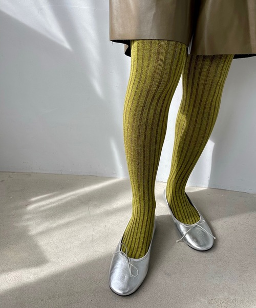 SANSeLF（サンセルフ）の「リブカラータイツ【SANSeLF】sana23a009