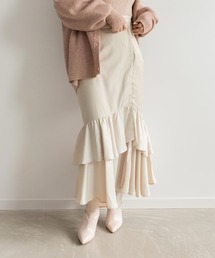 スリットデザインティアードスカート