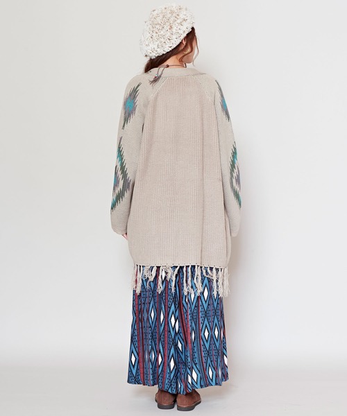 チャイハネ（チャイハネ）の「【チャイハネ】テアネフリンジニットカーディガン（カーディガン/ボレロ・レディース・ブラック/ベージュ/グリーン・FREE）」の11枚目の写真