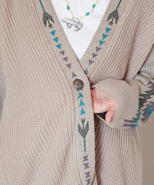 チャイハネ（チャイハネ）の「【チャイハネ】テアネフリンジニットカーディガン（カーディガン/ボレロ・レディース・ブラック/ベージュ/グリーン・FREE）」の13枚目の写真