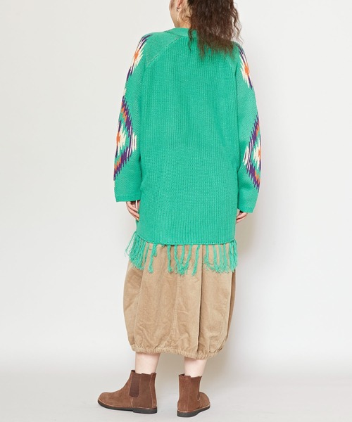 チャイハネ（チャイハネ）の「【チャイハネ】テアネフリンジニットカーディガン（カーディガン/ボレロ・レディース・ブラック/ベージュ/グリーン・FREE）」の19枚目の写真