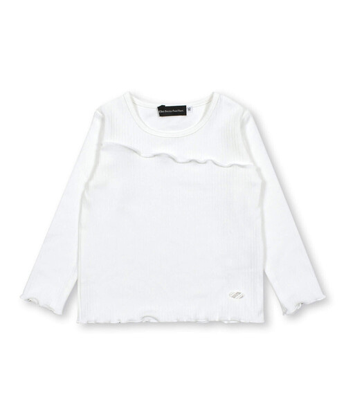 BeBe Petits Pois Vert（ベベプチポワヴェール）の「【店舗限定】リブメロウポイントトップス(95~150cm)（Tシャツ/カットソー・キッズ・ホワイト/ブラック/グレー・130cm/110cm/95cm/140cm/100cm/150cm/120cm）」の9枚目の写真
