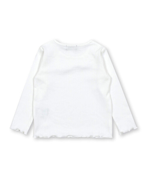 BeBe Petits Pois Vert（ベベプチポワヴェール）の「【店舗限定】リブメロウポイントトップス(95~150cm)（Tシャツ/カットソー・キッズ・ホワイト/ブラック/グレー・130cm/110cm/95cm/140cm/100cm/150cm/120cm）」の10枚目の写真