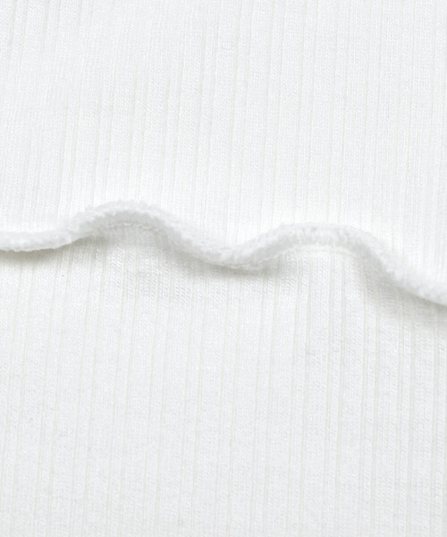 BeBe Petits Pois Vert（ベベプチポワヴェール）の「【店舗限定】リブメロウポイントトップス(95~150cm)（Tシャツ/カットソー・キッズ・ホワイト/ブラック/グレー・130cm/110cm/95cm/140cm/100cm/150cm/120cm）」の12枚目の写真