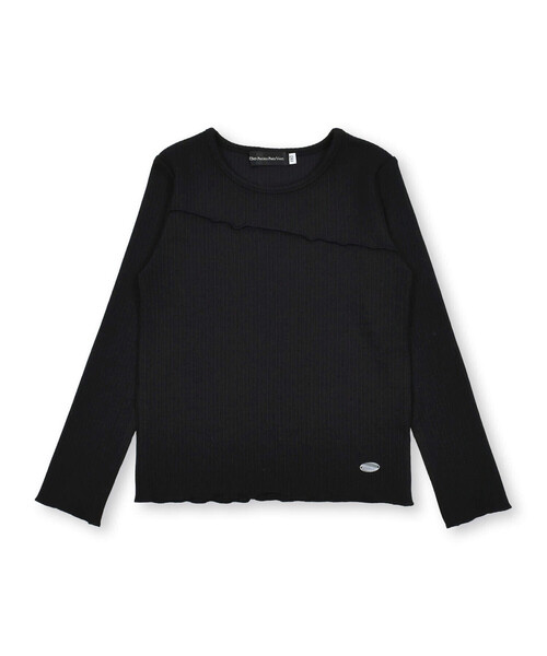 BeBe Petits Pois Vert（ベベプチポワヴェール）の「【店舗限定】リブメロウポイントトップス(95~150cm)（Tシャツ/カットソー・キッズ・ホワイト/ブラック/グレー・130cm/110cm/95cm/140cm/100cm/150cm/120cm）」の20枚目の写真