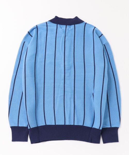Student Apathy（スチューデントアパシー）の「student apathy stripe knit polo（ポロシャツ・メンズ・ピンク/オフホワイト/サックスブルー・MEDIUM/LARGE）」の8枚目の写真