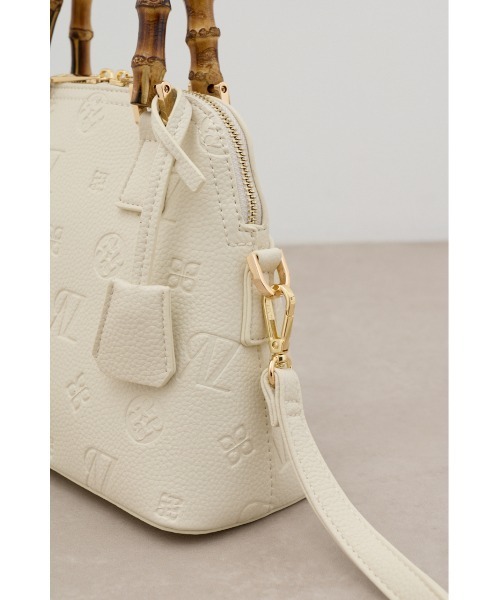 AZUL by moussy（アズールバイマウジー）の「モノグラムエンボスダブルジッパーバッグ（ハンドバッグ・レディース・ブラック/ライトブルー/アイボリー・FREE）」の12枚目の写真