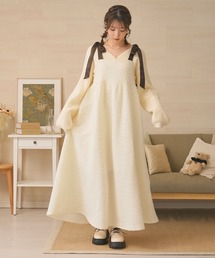 moulis'（ムーリス）の「ふわふわジャガードキャミワンピ（ワンピース）」