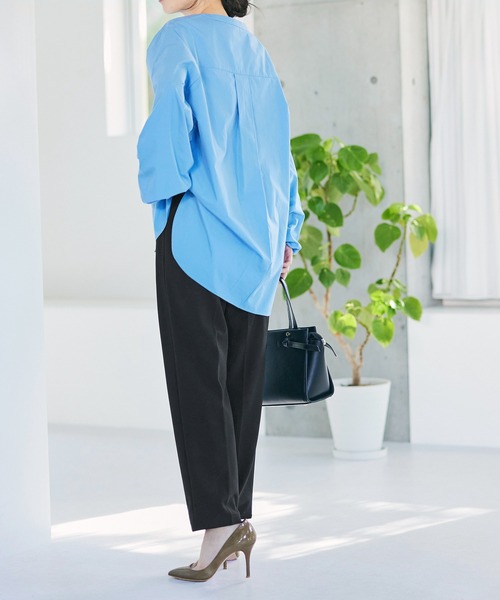 coca(coca)(コカ)の「裏起毛ジョーゼットテーパードパンツ(その他パンツ・レディース・アイボリー/ブラック・L/M/S)」の11枚目の写真