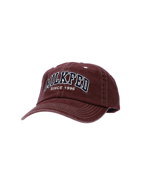 MILKFED.(ミルクフェド)の「WASHED COLLEGE LOGO CAP(キャップ・レディース・ブルー/バーガンディー/チャコール・ONE SIZE)」の1枚目の写真