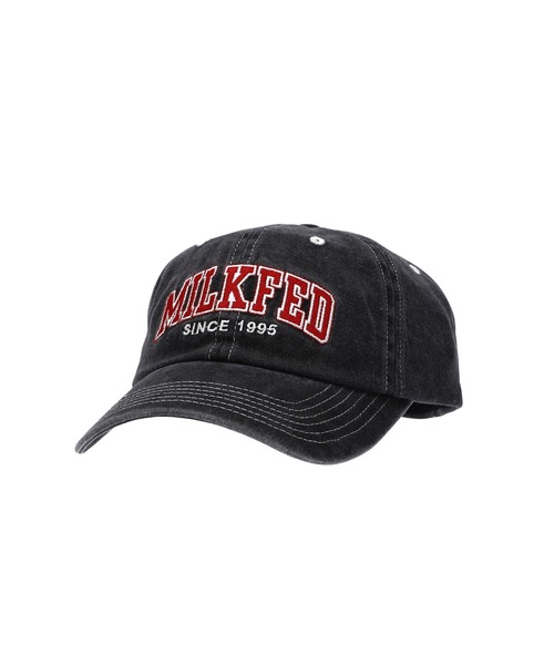 MILKFED.(ミルクフェド)の「WASHED COLLEGE LOGO CAP(キャップ・レディース・ブルー/バーガンディー/チャコール・ONE SIZE)」の2枚目の写真