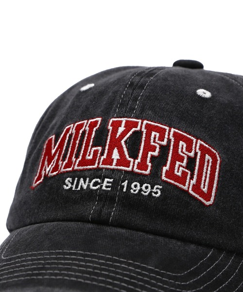 MILKFED.(ミルクフェド)の「WASHED COLLEGE LOGO CAP(キャップ・レディース・ブルー/バーガンディー/チャコール・ONE SIZE)」の9枚目の写真