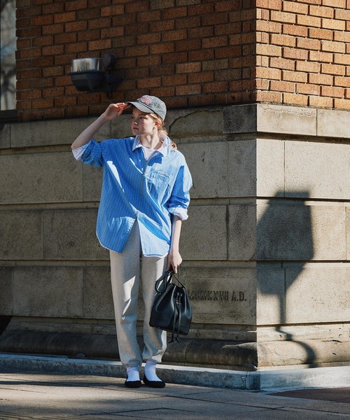 MILKFED.(ミルクフェド)の「WASHED COLLEGE LOGO CAP(キャップ・レディース・ブルー/バーガンディー/チャコール・ONE SIZE)」の12枚目の写真
