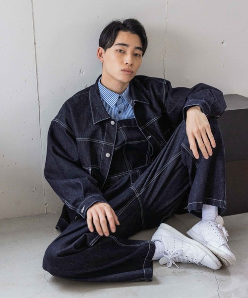 LOWRYS FARM(ローリーズファーム)の「デニムオーバーオール 991585(サロペット/オーバーオール・メンズ・ワンウォッシュ・MEDIUM/LARGE)」の9枚目の写真