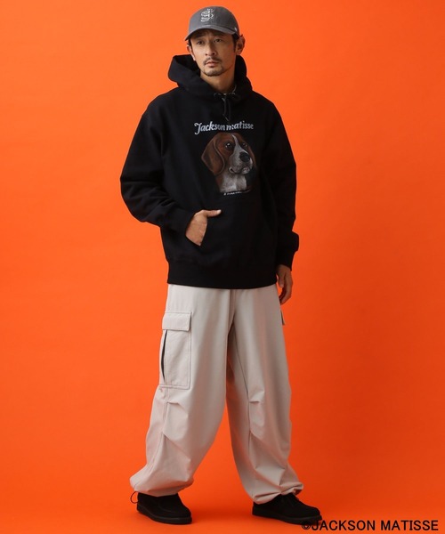 JACKSON MATISSE（ジャクソンマティス）の「【JACKSON MATISSE（ジャクソンマティス）×BAYFLOW】アソートプリントフーディー（パーカー・メンズ・ブラック/レッド/オフホワイト・LARGE/MEDIUM）」の16枚目の写真