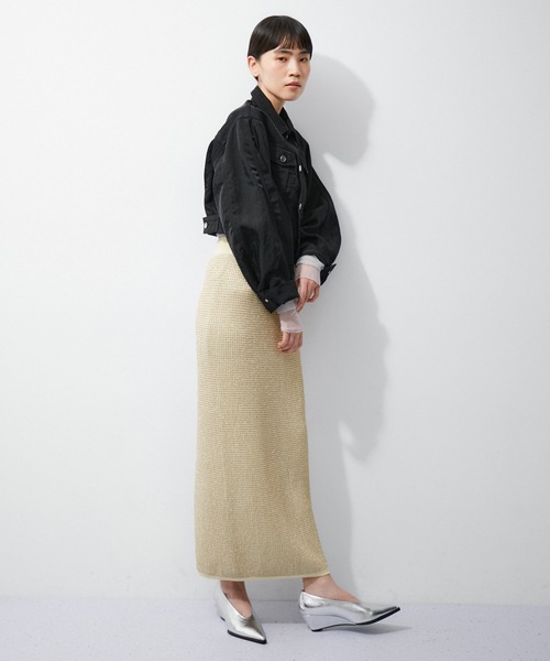 セール】ラメパターンニットスカート（スカート）｜ADAM ET ROPE