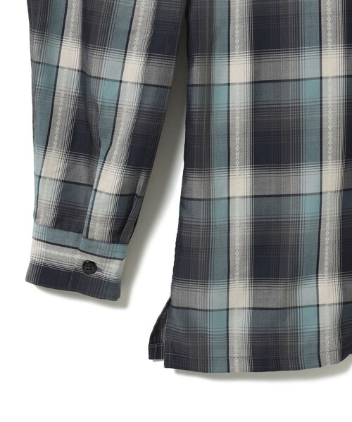 BEAMS（ビームス）の「BEAMS / オンブレチェック オープンカラー シャツ（シャツ/ブラウス・メンズ・ブラック/ベージュ/ネイビー・S/M/L/XL）」の19枚目の写真