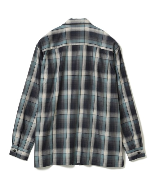 BEAMS（ビームス）の「BEAMS / オンブレチェック オープンカラー シャツ（シャツ/ブラウス・メンズ・ブラック/ベージュ/ネイビー・S/M/L/XL）」の20枚目の写真