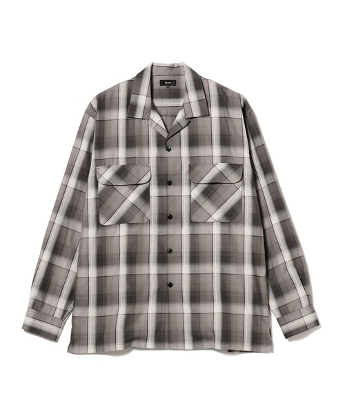 BEAMS（ビームス）の「BEAMS / オンブレチェック オープンカラー シャツ（シャツ/ブラウス・メンズ・ブラック/ベージュ/ネイビー・S/M/L/XL）」の22枚目の写真