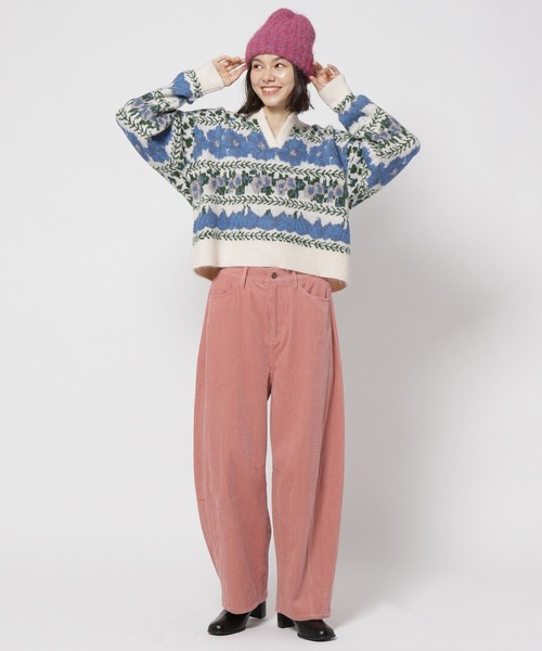 niko and...（ニコアンド）の「ホニョコールバレルパンツ（その他パンツ・レディース・オフホワイト/ピンク/キャメル/チャコール・LARGE/MEDIUM）」の21枚目の写真