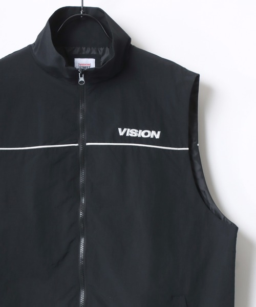 VISION STREET WEAR(ヴィジョンストリートウェア)の「VISION STREET WEAR/ヴィジョンストリートウエア オーバーサイズ ナイロンテック ベスト/レディース メンズ(ベスト・メンズ・アイボリー/ブラック/ブラック系その他・M/L/LL)」の2枚目の写真