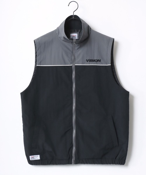 VISION STREET WEAR(ヴィジョンストリートウェア)の「VISION STREET WEAR/ヴィジョンストリートウエア オーバーサイズ ナイロンテック ベスト/レディース メンズ(ベスト・メンズ・アイボリー/ブラック/ブラック系その他・M/L/LL)」の5枚目の写真