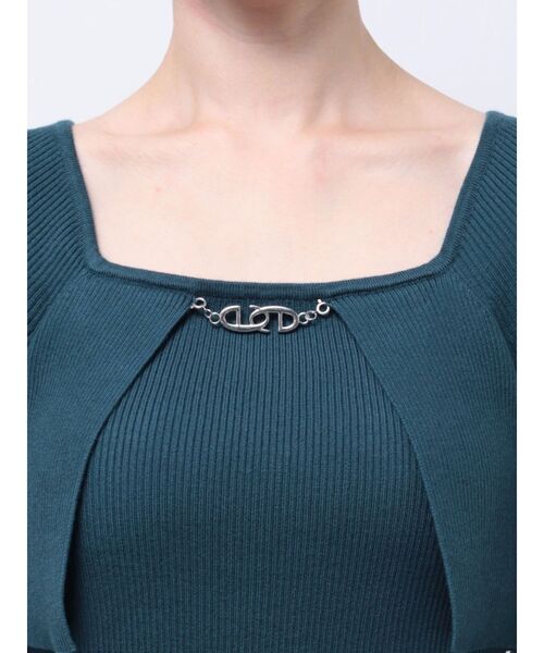 EMODA（エモダ）の「クロスリブスリットマキシワンピース（ワンピース・レディース・グレー/ブラック/ブルー・FREE）」の9枚目の写真