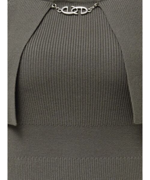 EMODA（エモダ）の「クロスリブスリットマキシワンピース（ワンピース・レディース・グレー/ブラック/ブルー・FREE）」の13枚目の写真