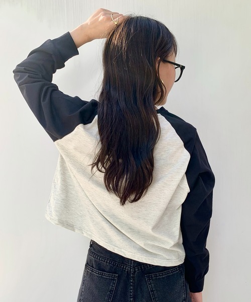 SHEPP(シープ)の「ラグラン ショート丈プルオーバーロンT(Tシャツ/カットソー・レディース・ブラウン/ブラック/グリーン・M/L)」の16枚目の写真