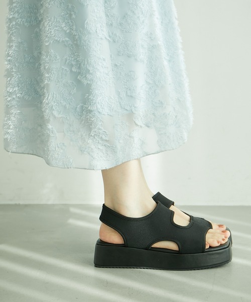 ROPE' PICNIC（ロペピクニック）の「ネオプレーンプラットフォームサンダル（サンダル・レディース・キナリ/ブラック・23.0cm/23.5cm/24.0cm）」の2枚目の写真